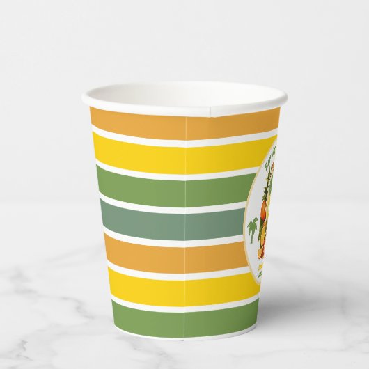 Retro Tropische Ananas Pickleball Bruidsmeisjesfee Papieren Bekers (Rechts)