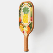 Retro Tropische Ananas Pickleball Bruiloft Pickleball Paddle (Links)