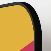 Retro Tropische Breeze Over Striping Met Naam Pickleball Paddle (Links Detail)