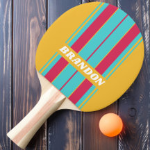 Retro Tropische Bries Board Strepen met Naam
