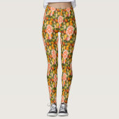 Retro Tropische Citrus Pickleball Bruidsdouche Leggings (Voorkant)