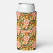 Retro Tropische Citrus Pickleball Bruidsdouche Seltzer Blikjeskoeler (Seltzer Voorkant)