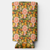 Retro Tropische Citrus Pickleball Bruidsdouche Seltzer Blikjeskoeler (Achterkant)