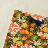 Retro Tropische Citrus Pickleball Bruidsdouche Strandlaken (In situ)