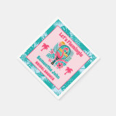 Retro Tropische Flamingo Pickleball Bruidsmeisjesf Servet (Hoek)