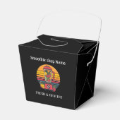 Retro Tropische Fruit Smoothie Winkel Sapbar Bedankdoosjes (Voorkant Zijde)