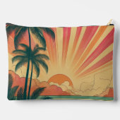 Retro/ tropische/Hawaïaanse zonsondergang Etui (Achterkant)