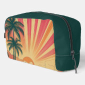 Retro/ tropische/Hawaïaanse zonsondergang Toilettasje (Rechterhoek)