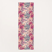 Retro Tropische Hibiscus Winterkoning Pattern Yogamat (Voorkant)