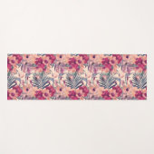Retro Tropische Hibiscus Winterkoning Pattern Yogamat (Voorkant (horizontaal))