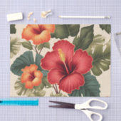 Retro tropische hibiscusbloemen tissuepapier (Craft)