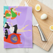 Retro Tropische kerstfeest keukenhanddoeken (Quarter Fold)