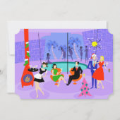 Retro Tropische kerstfeestdagen Kaart (Voorkant)