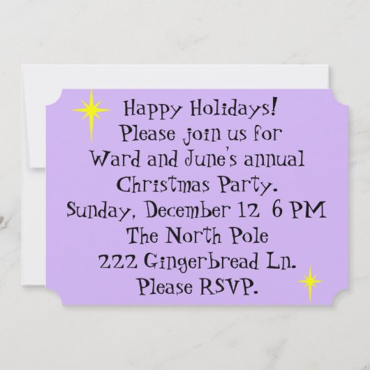 Retro Tropische kerstfeestdagen Kaart (Achterkant)