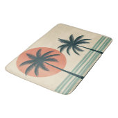 Retro/ tropische palmboom badmat (Gekanteld)