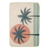 Retro/ tropische palmboom badmat (Voorkant Verticaal)