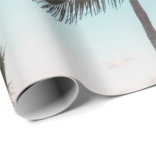 RETRO TROPISCHE PALMBOOM DOOR DE BEACH CADEAUPAPIER (Rol Hoek)