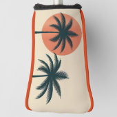 Retro/ tropische palmboom golfheadcover (Draai 90)
