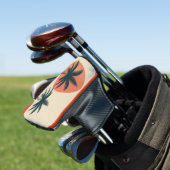 Retro/ tropische palmboom golfheadcover (Insitu)