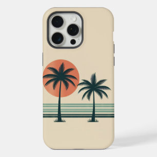 Retro/ tropische palmboom iPhone 15 pro max case