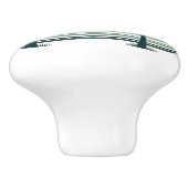 Retro/ tropische palmboom keramische knop (Zijkant)