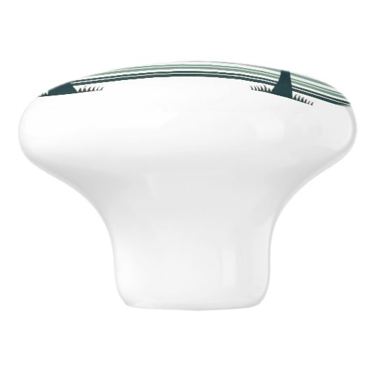 Retro/ tropische palmboom keramische knop (Zijkant)