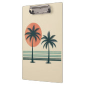 Retro/ tropische palmboom klembord (Links)
