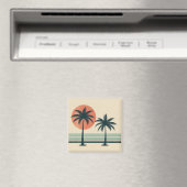 Retro/ tropische palmboom magneet (Insitu (Vaatwasser))