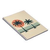 Retro/ tropische palmboom notitieboek (Rechterzijde)