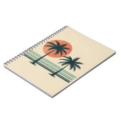 Retro/ tropische palmboom notitieboek (Linkerzijde)
