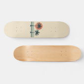 Retro/ tropische palmboom persoonlijk skateboard (Horizontaal)