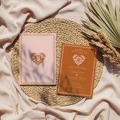 Retro Tropische Palmboom Pickleball Bruidsdouche Kaart