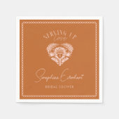 Retro Tropische Palmboom Pickleball Bruidsdouche Servet (Voorkant)