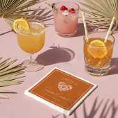 Retro Tropische Palmboom Pickleball Bruidsdouche Servet