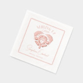 Retro Tropische Palmboom Pickleball Bruidsmeisjesf Folie Servetten (Links)