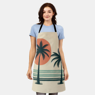 Retro/ tropische palmboom schort