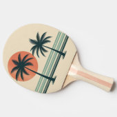 Retro/ tropische palmboom tafeltennisbatje (Zijkant)
