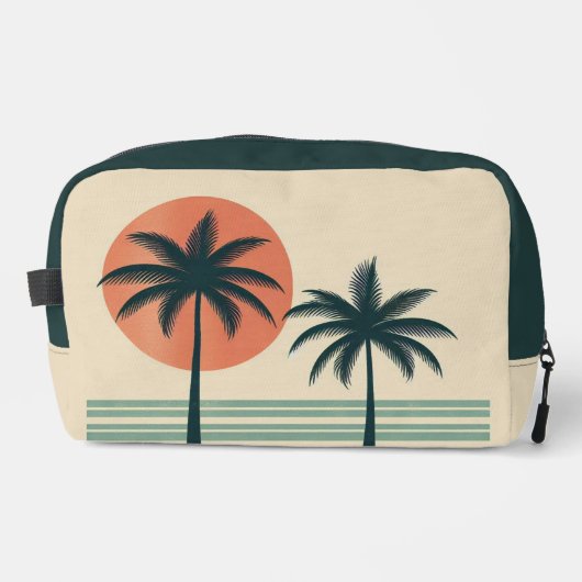Retro/ tropische palmboom toilettasje (Voorkant)