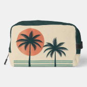 Retro/ tropische palmboom toilettasje (Achterkant)