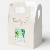 Retro Tropische Pam Tree Wedding Dank u Cadeaudoos Bedankdoosjes (Geopend)