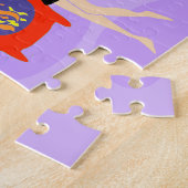 Retro Tropische Raadsel van de Partij van Kerstmis Legpuzzel (Zijkant)