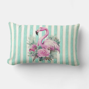  Retro Tropische Roze Flamingo Rozen Kussen