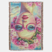 Retro tropische schoonheid deken (Voorkant Verticaal)