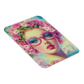 Retro tropische schoonheid magneet (Rechterzijde)