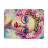 Retro tropische schoonheid magneet (Horizontaal)