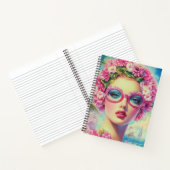 Retro tropische schoonheid notitieboek (Binnen)