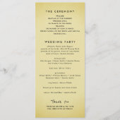 Retro Tropische Strand Palm Tree Huwelijksbestemmi Programmakaart (Voorkant)