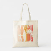 Retro  Tropische Sunset Beach Hawaii Hawaiia Tote Bag (Achterkant)