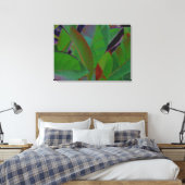 Retro tropische verbinding canvas afdruk (Insitu (Slaapkamer))