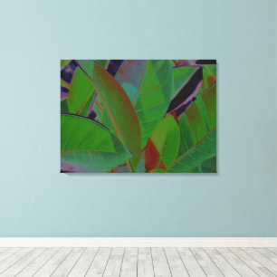 Retro tropische verbinding canvas afdruk